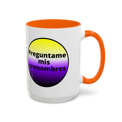 Preguntame mis Pronombres NonBinary Coffee Mug