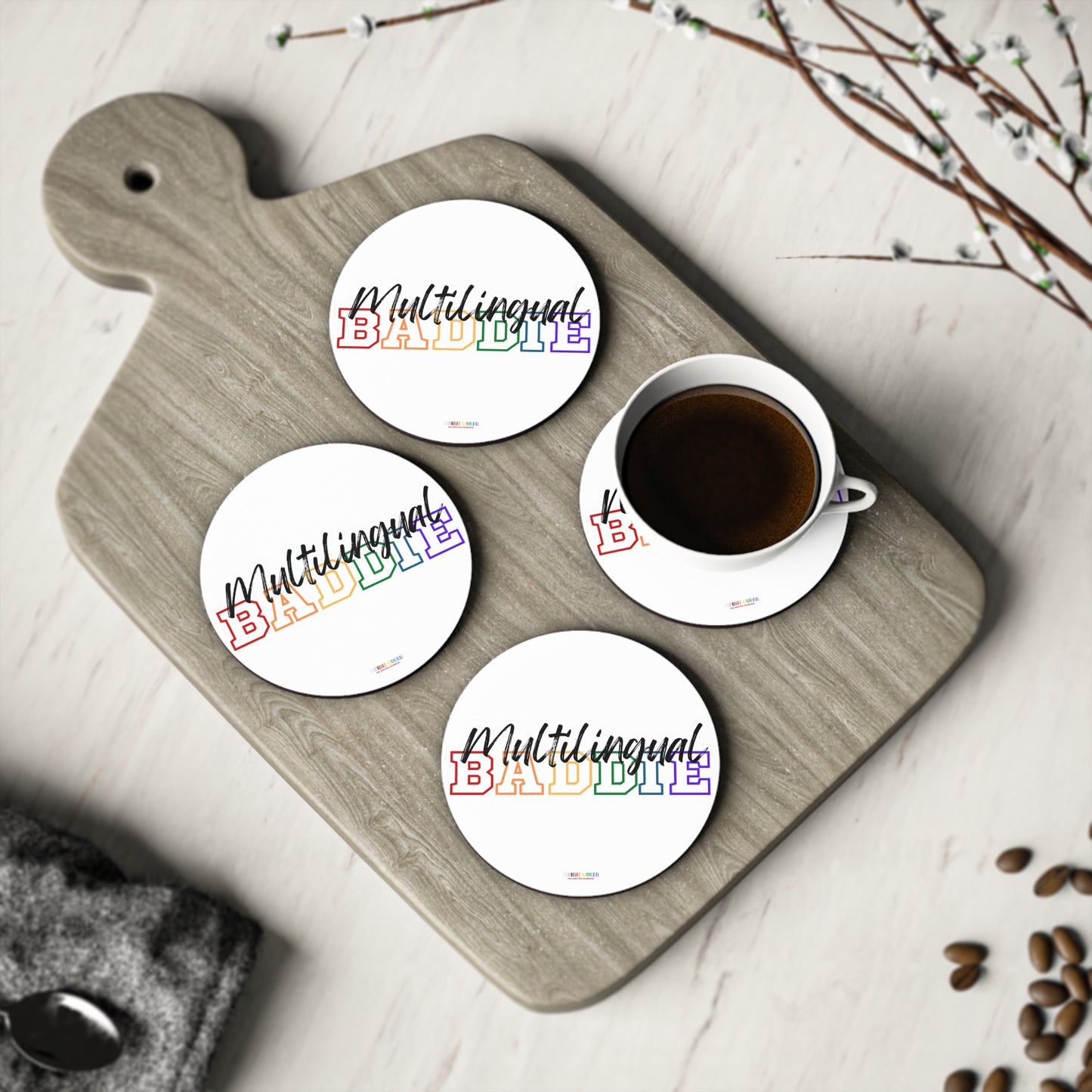 Multilingual Baddie Coasters