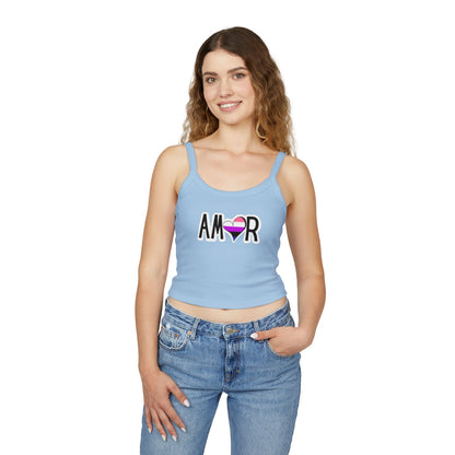 Amor Genderfluid Spaghetti Strap Tank Top