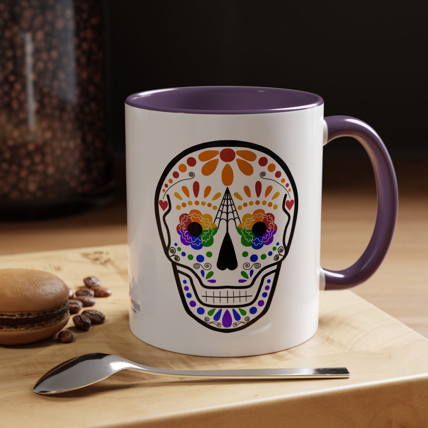 Queer Sugar Skull Accent Coffee Mug