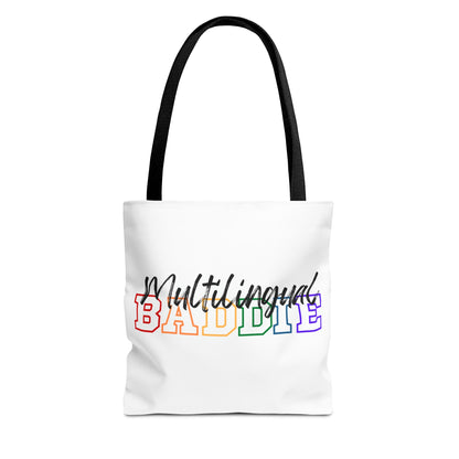 Multilingual Baddie Tote Bag