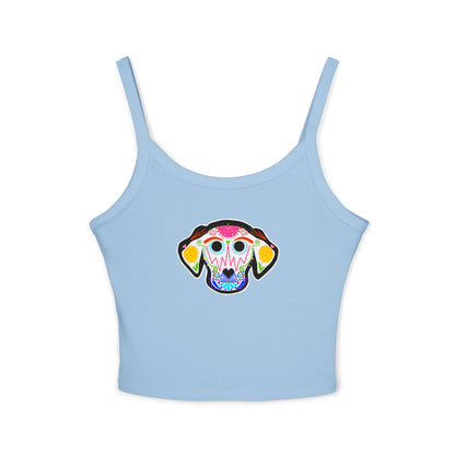 Dia de los Muertos Dog Spaghetti Strap Tank Top