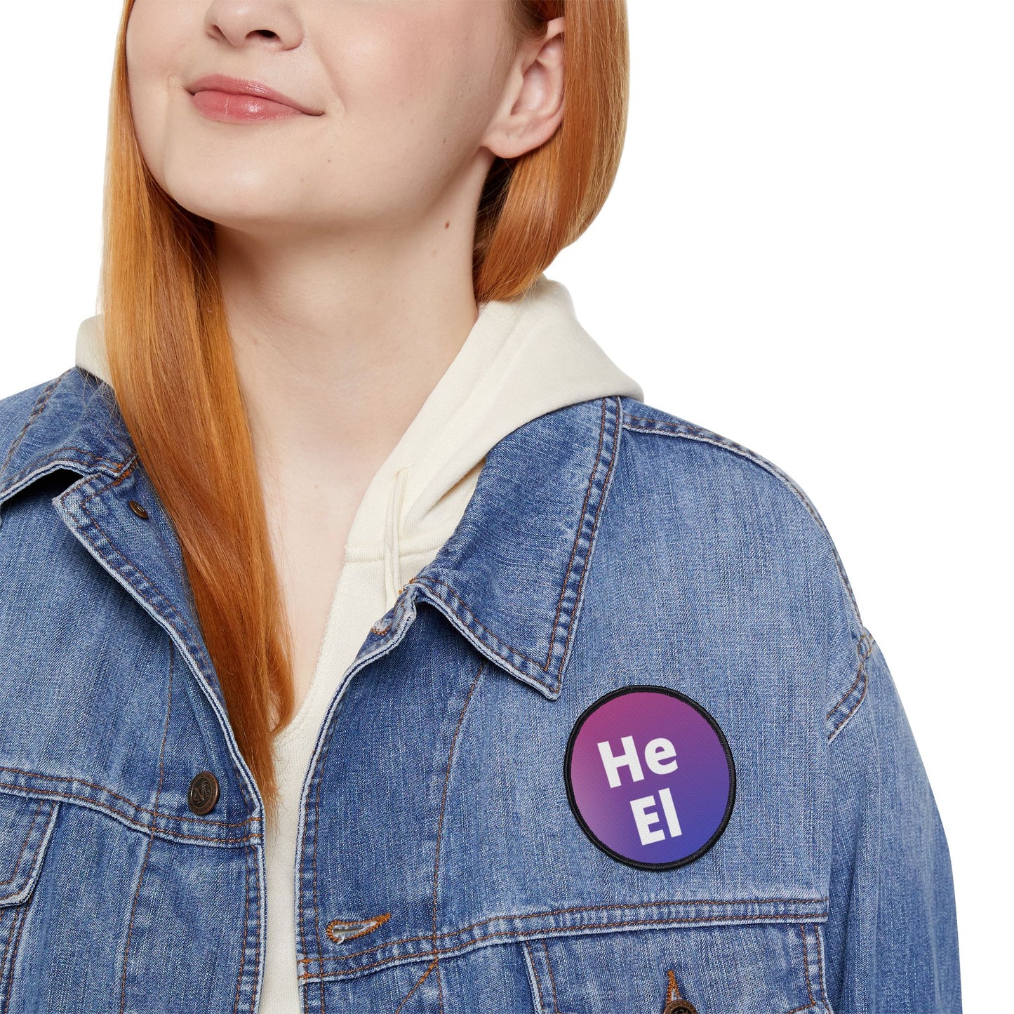 He/El Bi Iron-On Patch