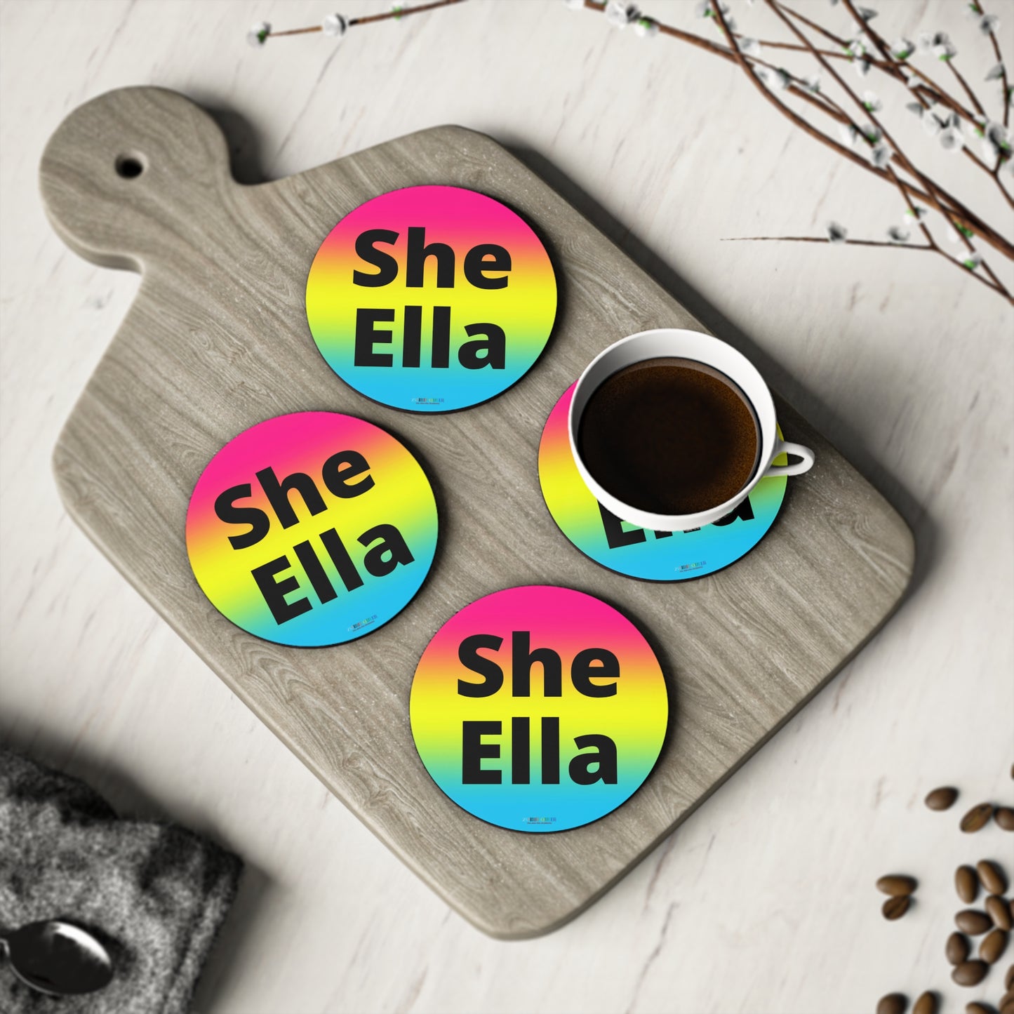She/Ella Pan Coasters