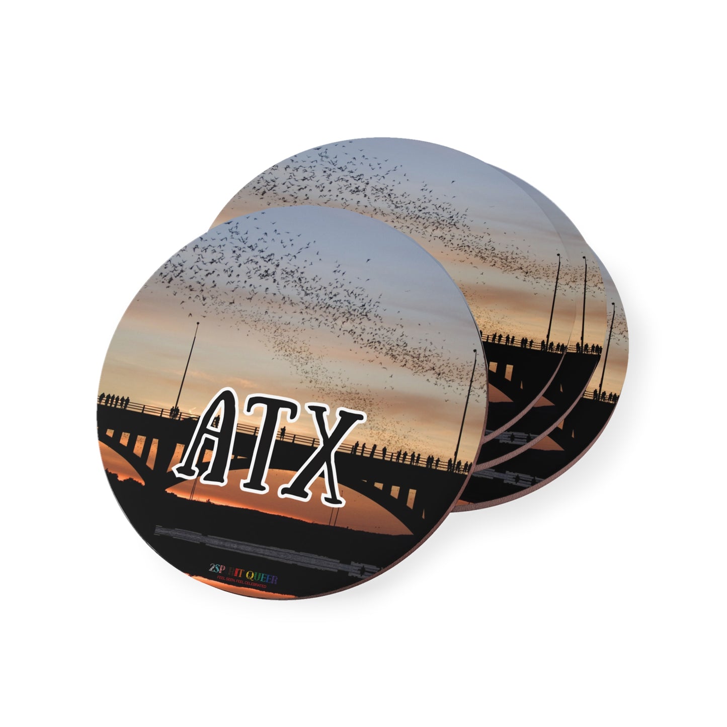 ATX Bat Bridge Coasters