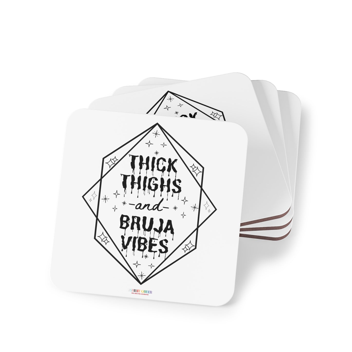 Thick Thighs Bruja Vibes Coasters