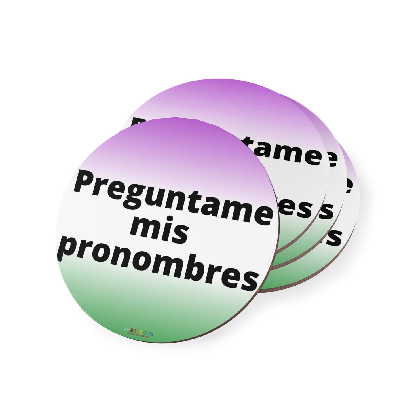 Preguntame mis Pronombres GNC Coasters