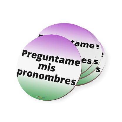 Preguntame mis Pronombres GNC Coasters