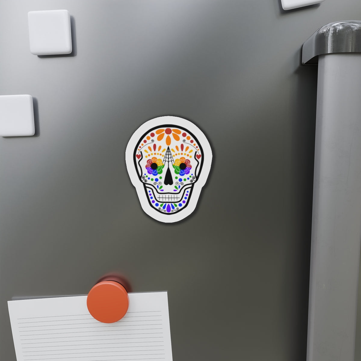 Queer Sugar Skull Die-Cut Magnet