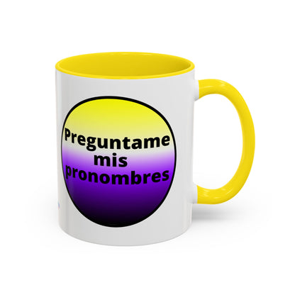 Preguntame mis Pronombres NonBinary Coffee Mug