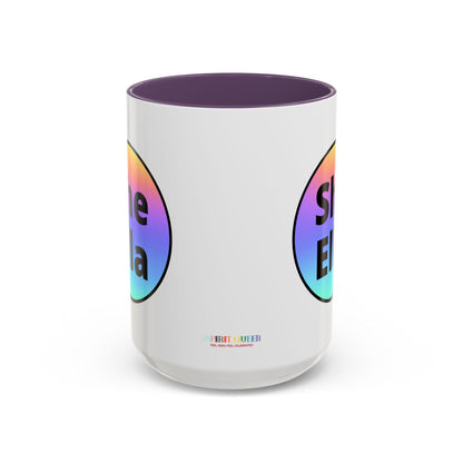 She/Ella  Rainbow Coffee Mug