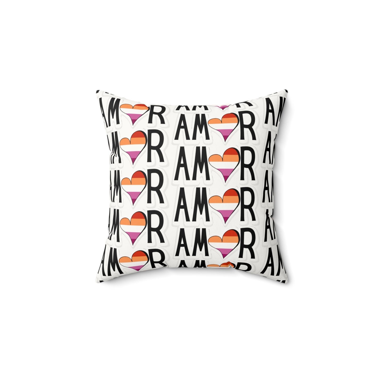 Amor Lesbian Faux Suede Square Pillow