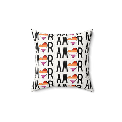 Amor Lesbian Faux Suede Square Pillow