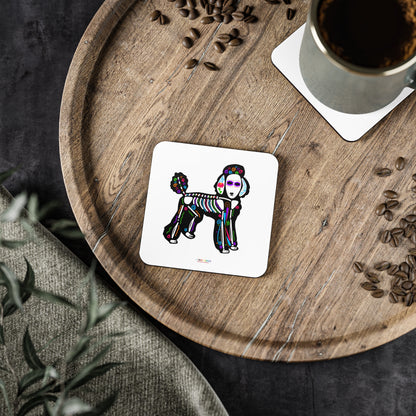 Dia de los Muertos Poodle Coasters