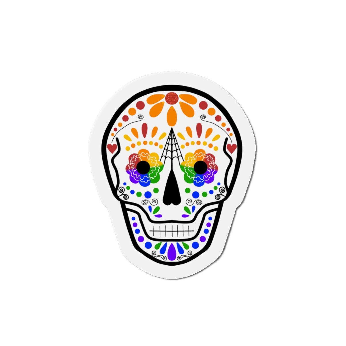 Queer Sugar Skull Die-Cut Magnet
