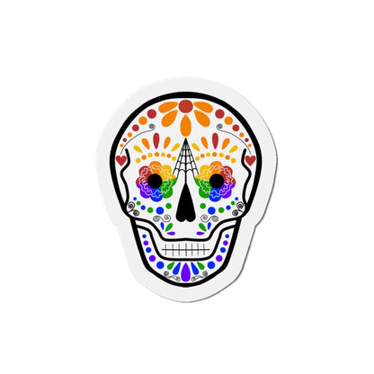 Queer Sugar Skull Die-Cut Magnet