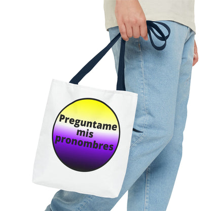 Preguntame mis Pronombres NonBinary Tote Bag