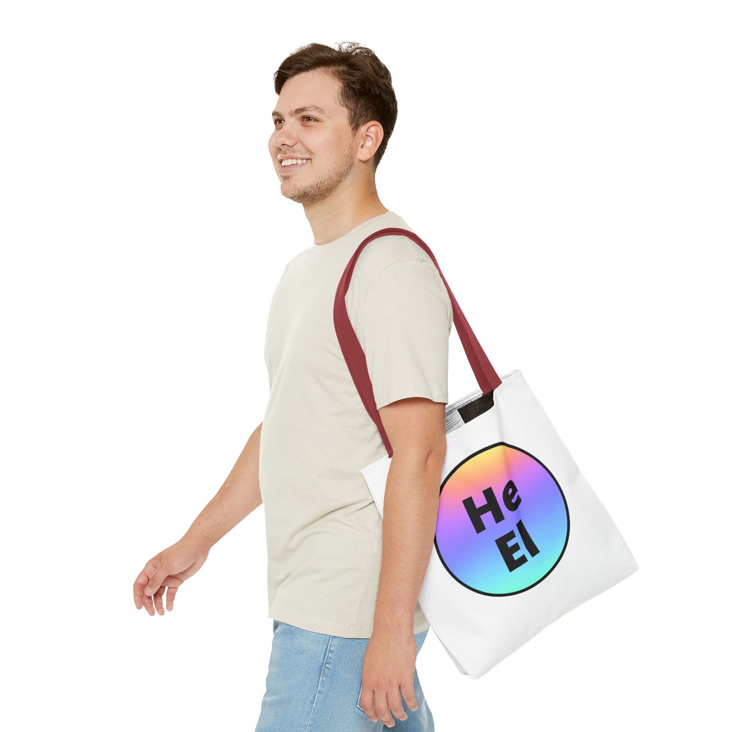 He / El Rainbow Tote Bag