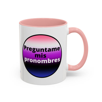 Preguntame mis Pronombres GenderFluid  Coffee Mug