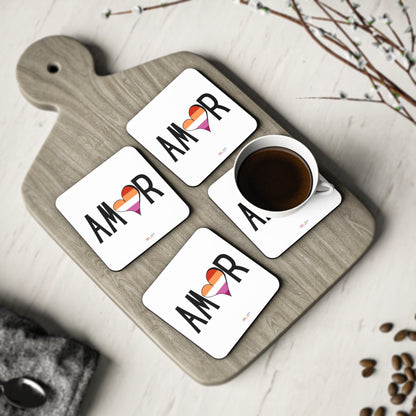 Amor Lesbian Coasters
