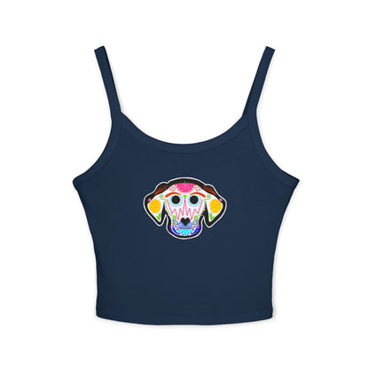 Dia de los Muertos Dog Spaghetti Strap Tank Top