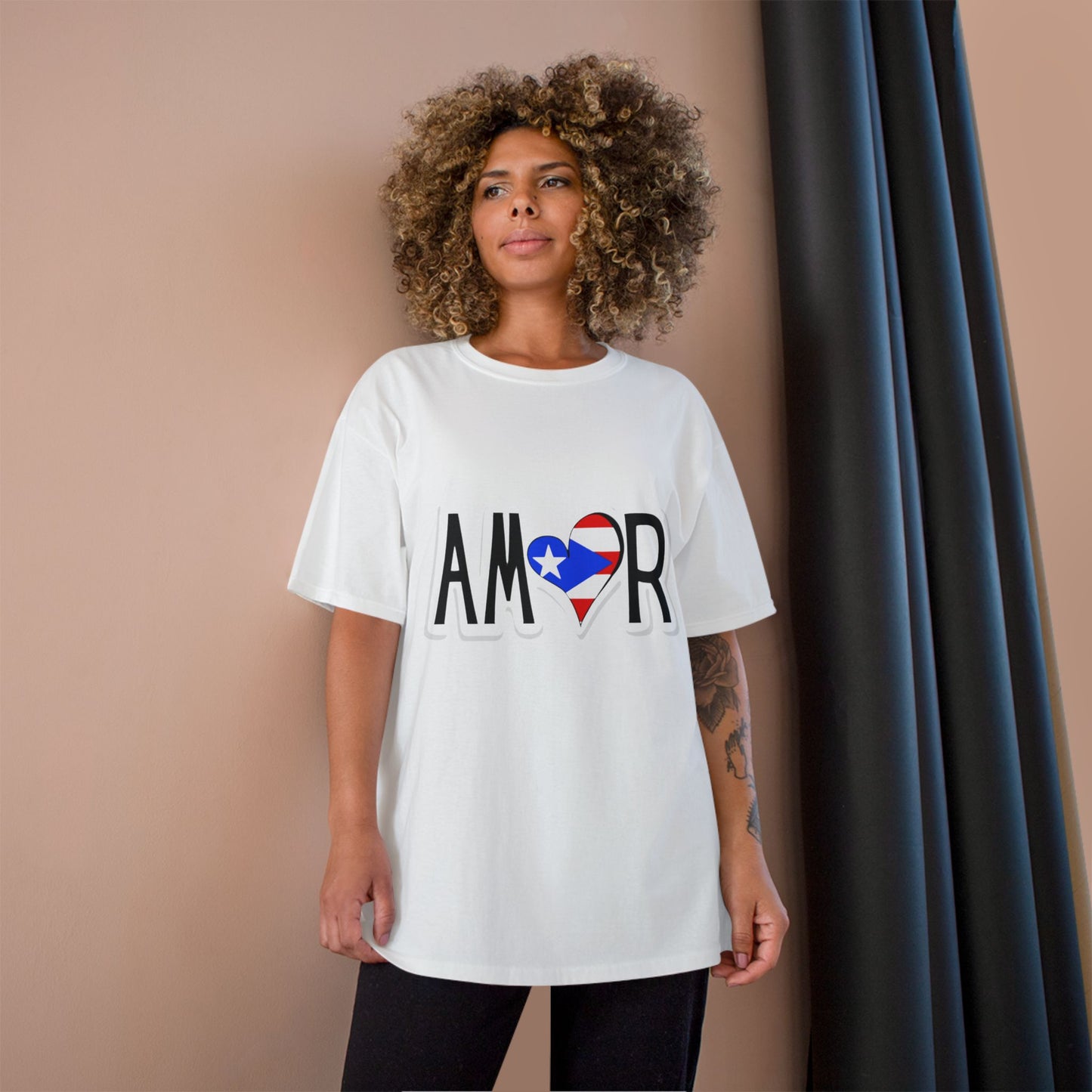 Amor Puerto Rico White Champion T-Shirt