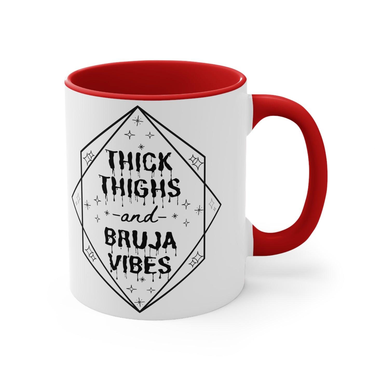 Thick Thighs Bruja Vibes Accent Mugs