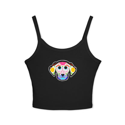 Dia de los Muertos Dog Spaghetti Strap Tank Top