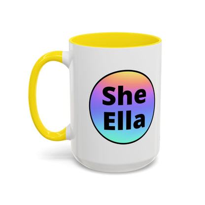 She/Ella  Rainbow Coffee Mug