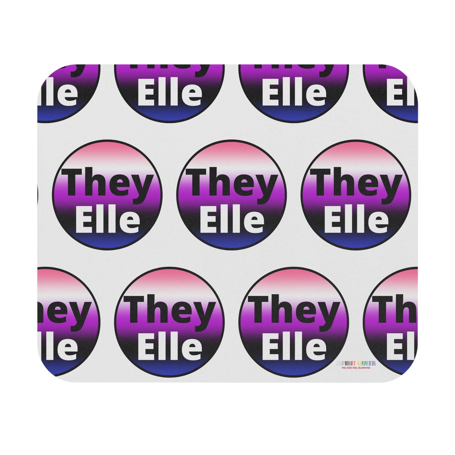 They / Elle - Genderfluid Mouse Pad (Rectangle)
