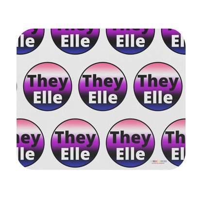 They / Elle - Genderfluid Mouse Pad (Rectangle)
