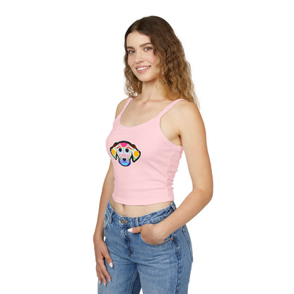 Dia de los Muertos Dog Spaghetti Strap Tank Top