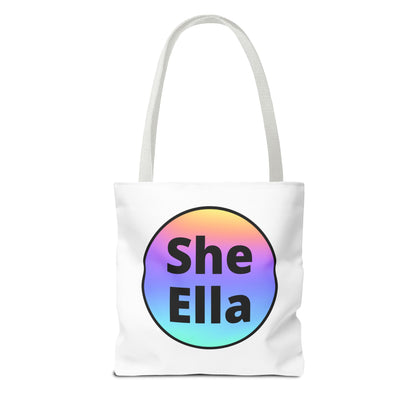 She/Ella Rainbow Tote Bag