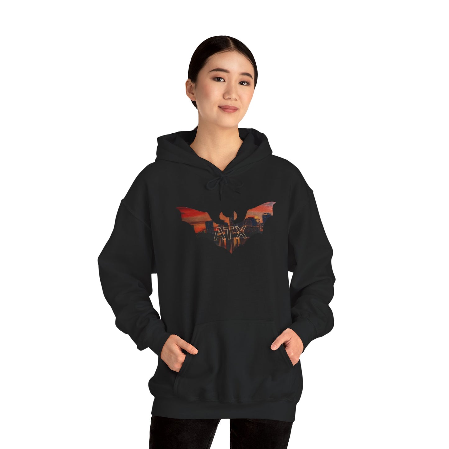 ATX Skyline Bat Hooded Sweatshirt