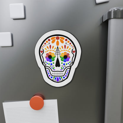 Queer Sugar Skull Die-Cut Magnet