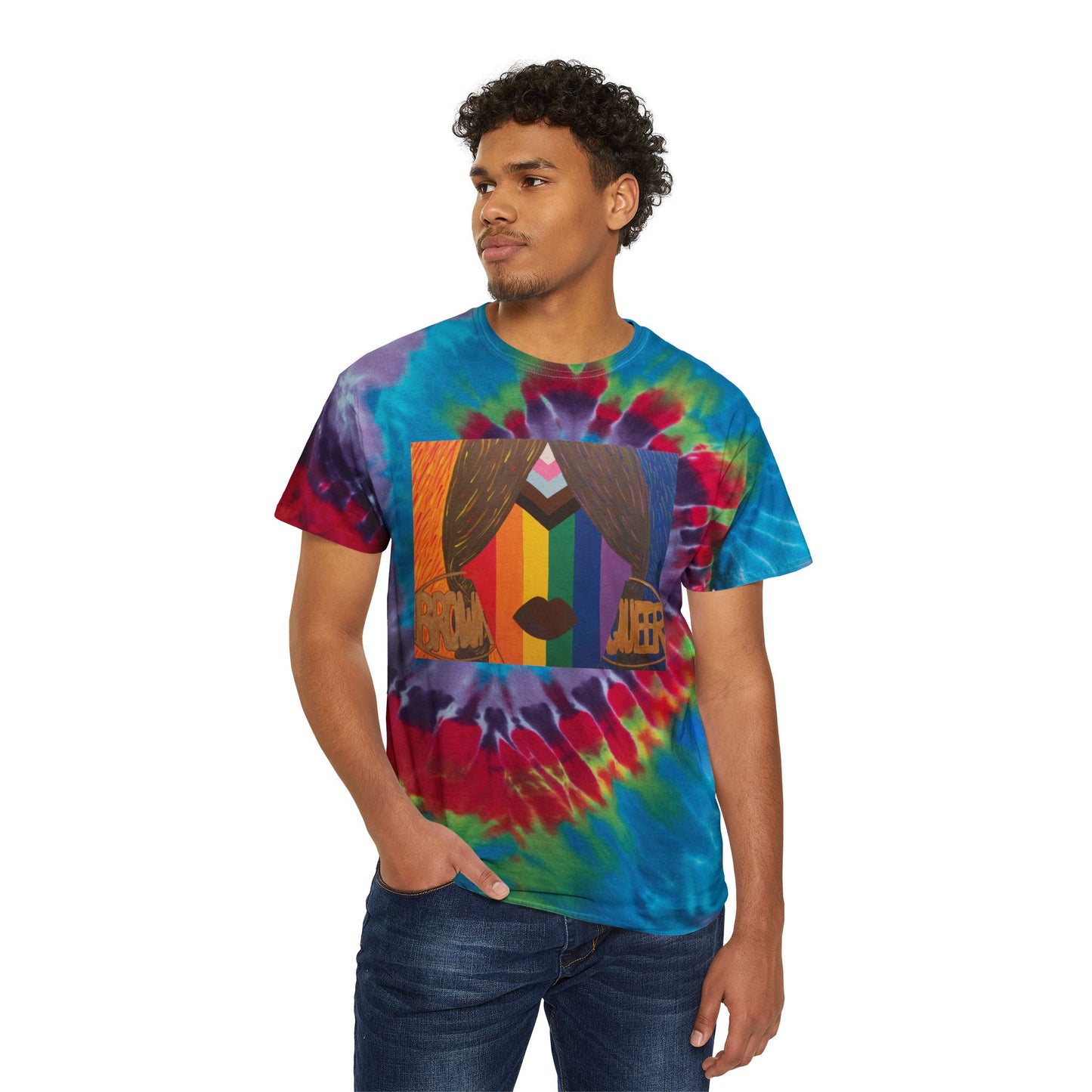 Brown and Queer Tie-Dye Tee