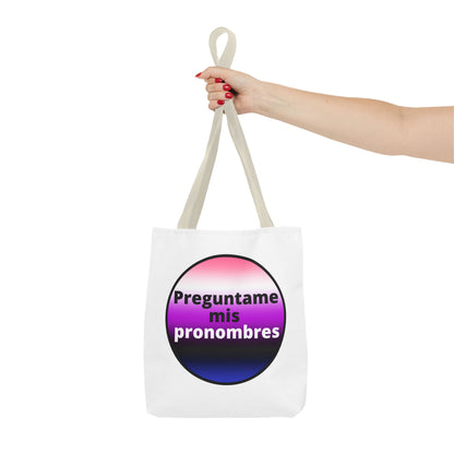 Preguntame mis Pronombres GenderFluid Tote Bag