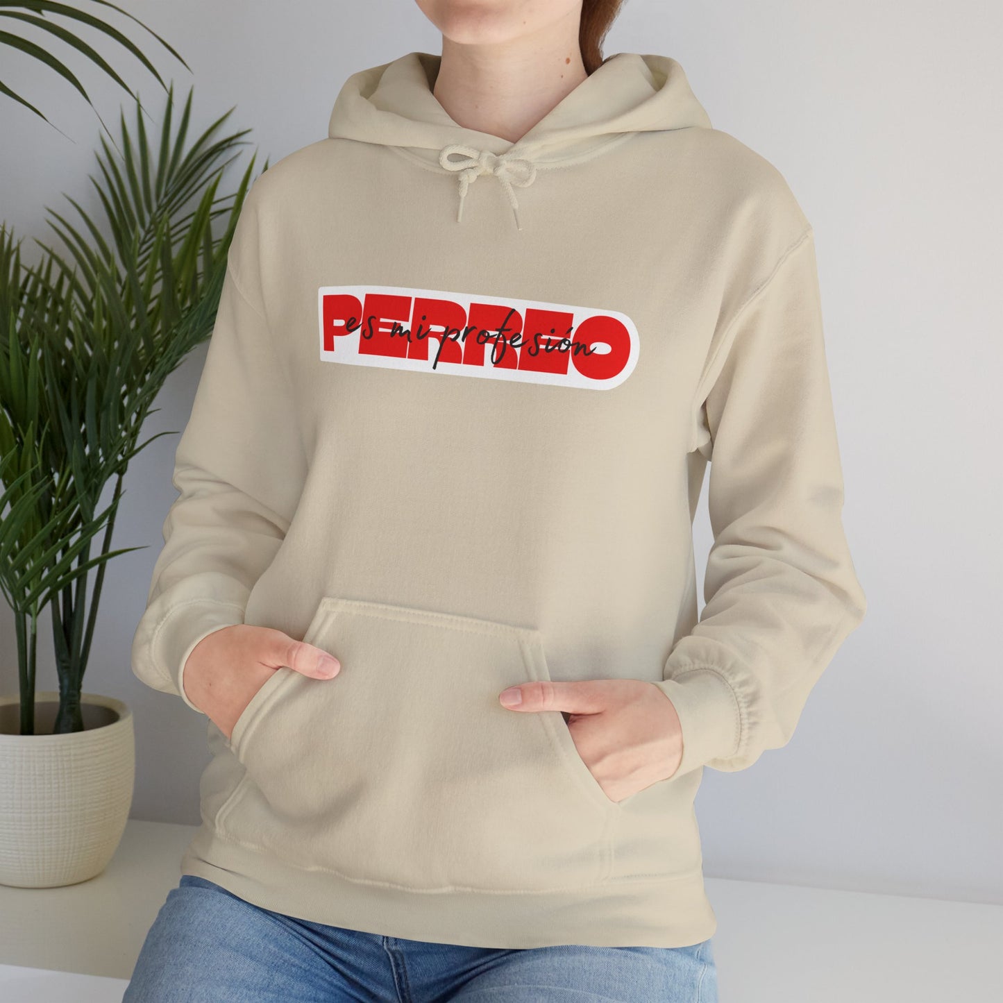 Perreo Es Mi Profesion - Red Hooded Sweatshirt