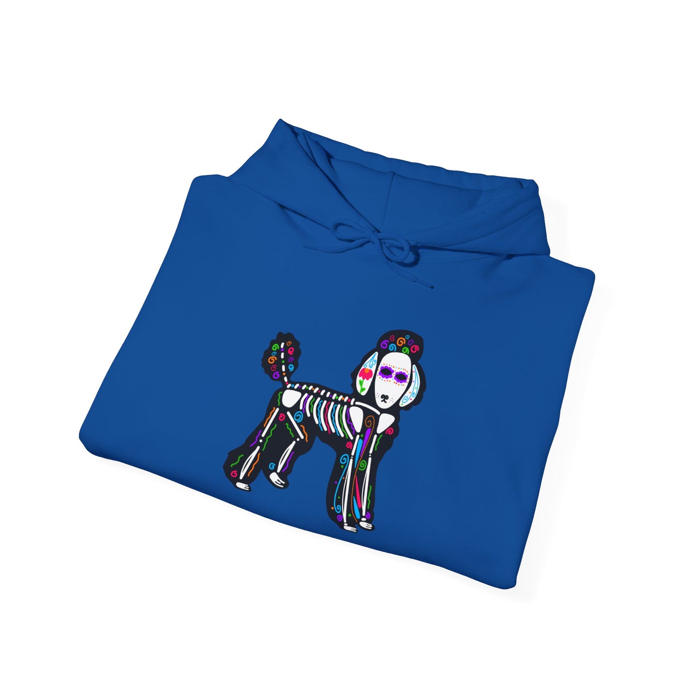 Dia de los Muertos Poodle Hooded Sweatshirt