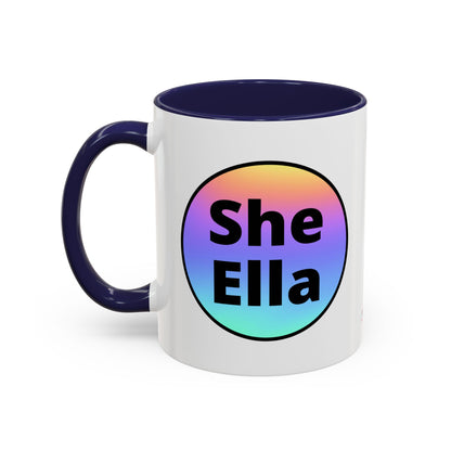 She/Ella  Rainbow Coffee Mug