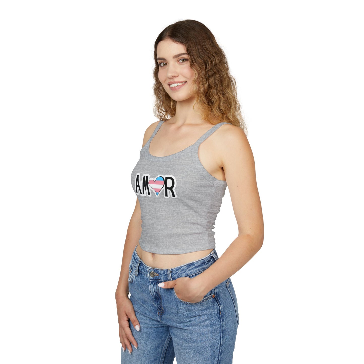 Amor Trans Spaghetti Strap Tank Top