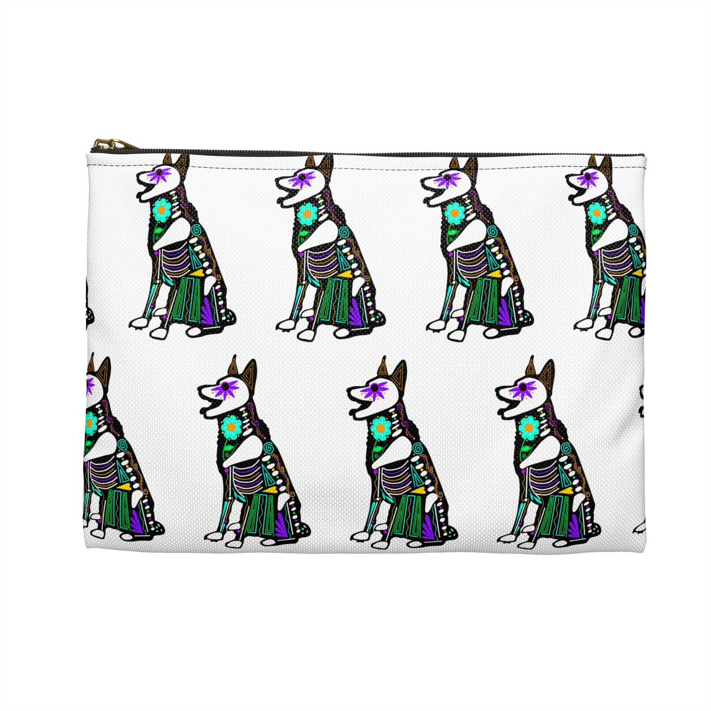 Dia de los Muertos German Shepherd Accessory Pouch