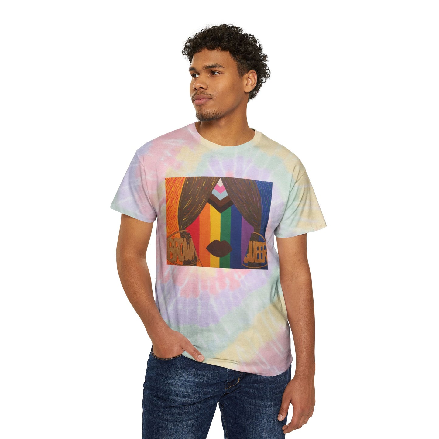 Brown and Queer Tie-Dye Tee