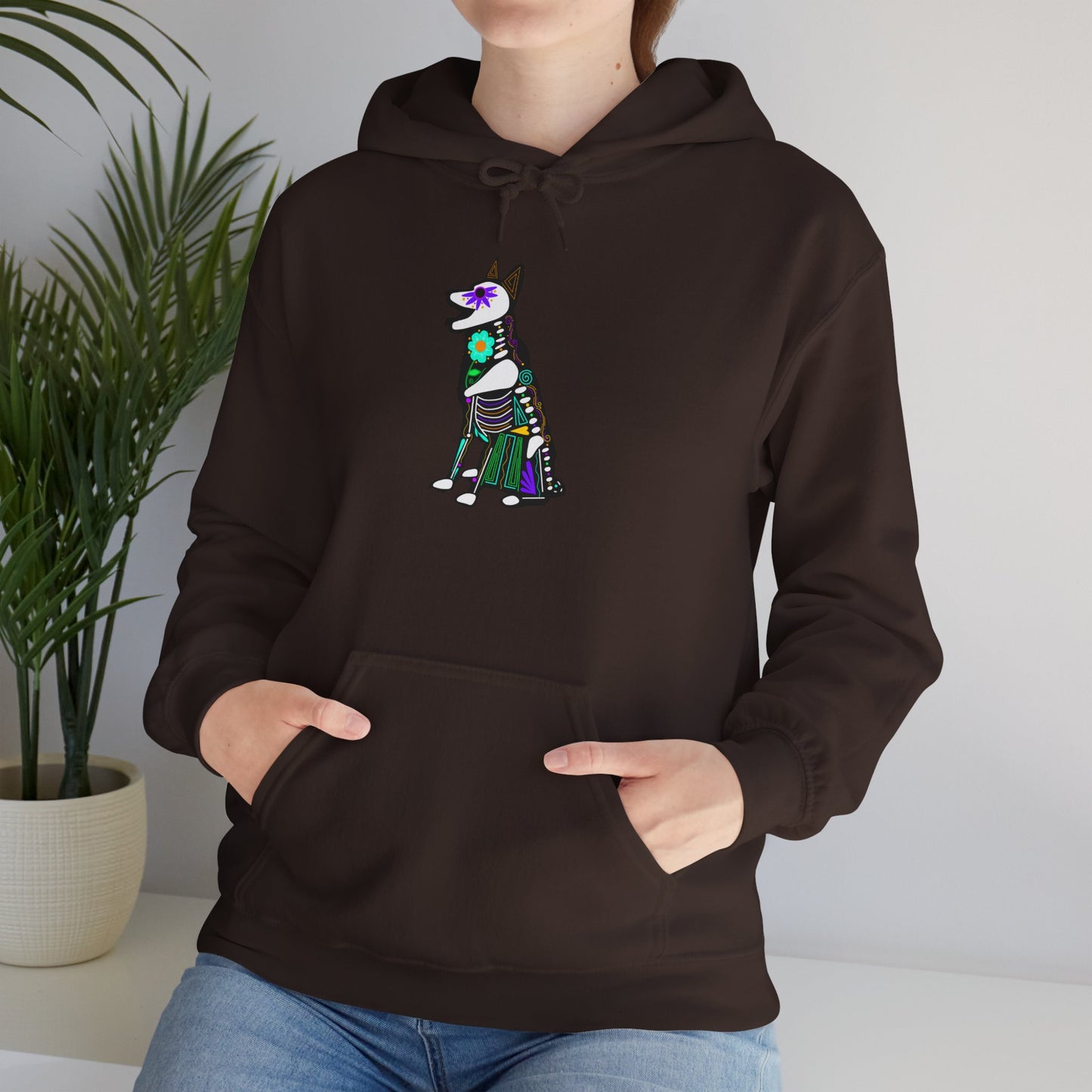 Dia de los Muertos German Shepard Hooded Sweatshirt