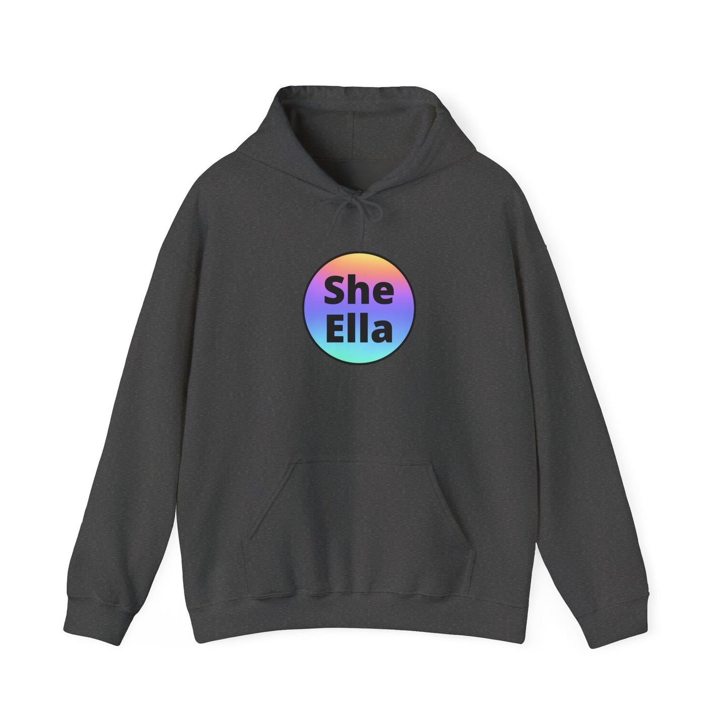 She / Ella  Rainbow Hooded Sweatshirt