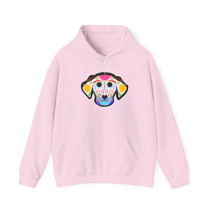 Dia de los Muertos Dog Head Hooded Sweatshirt