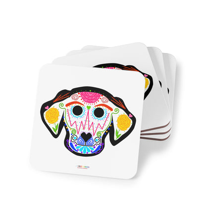 Dia de los Muertos Dog Head Coasters