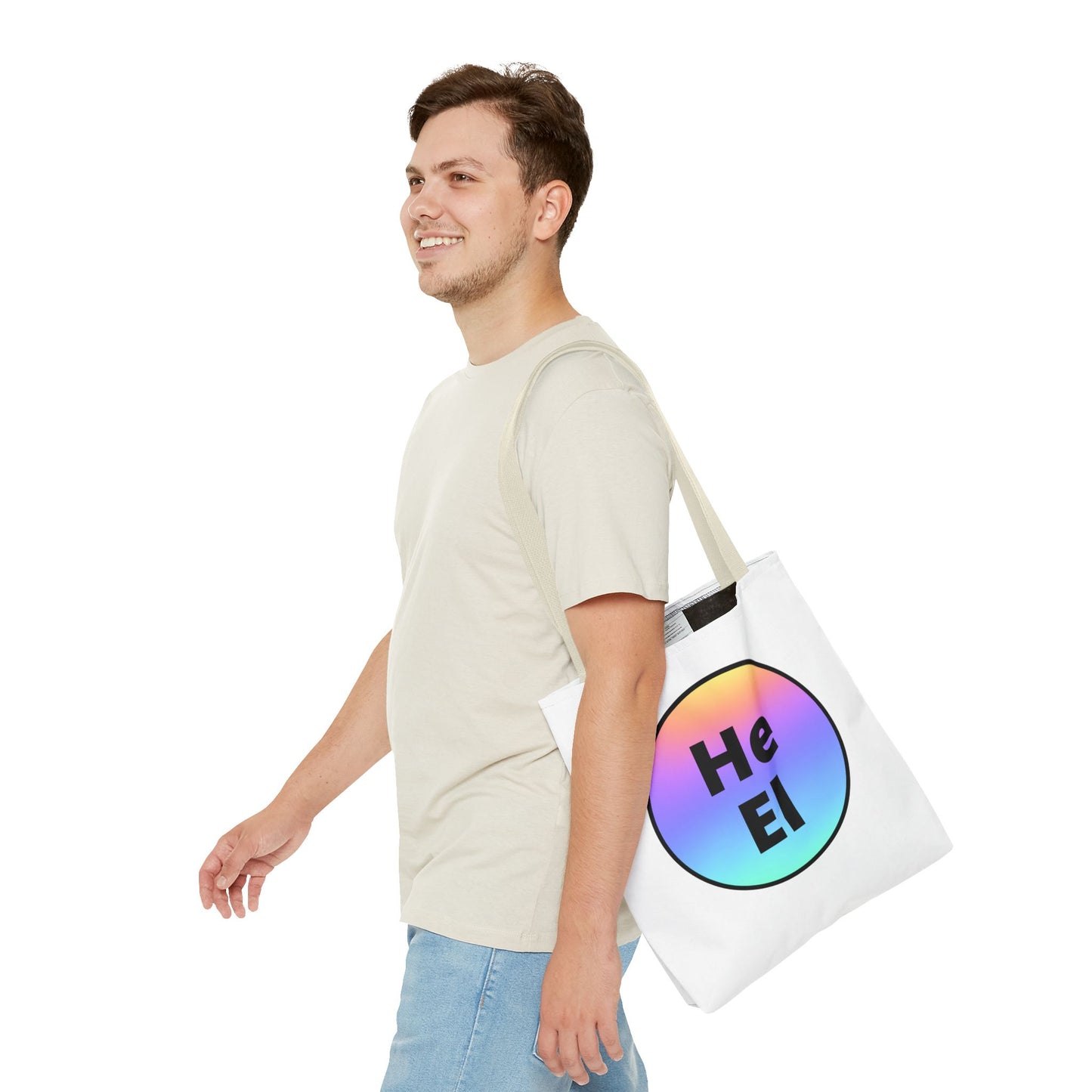 He / El Rainbow Tote Bag
