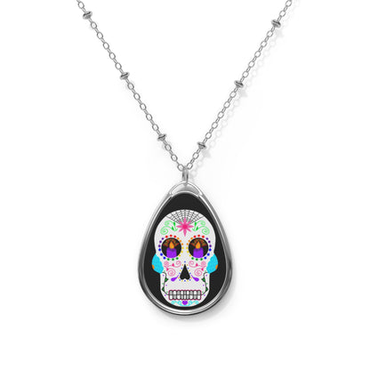 Calavera Oval Necklace