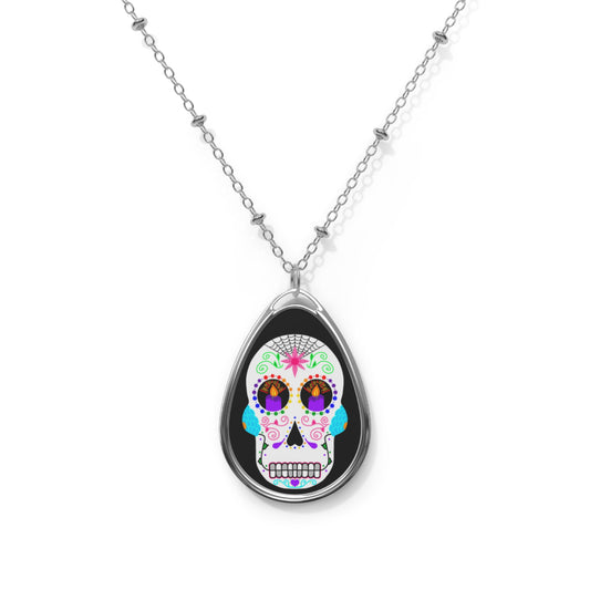Calavera Oval Necklace